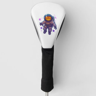Jack-o'-Lantern Astronaut Golf Head Cover