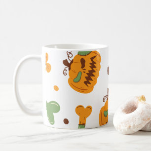 Jack-o-Lantern & Bones Spooky Halloween  Coffee Mug
