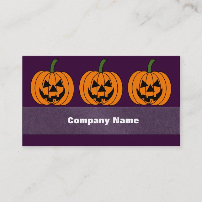 Jack O' Lantern Business Card (Front)