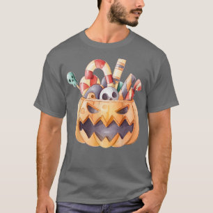 Jack o lantern Candy Halloween Pumpkin Fall Men Wo T-Shirt