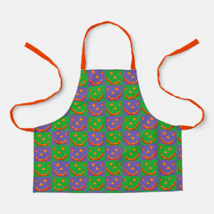 Jack-o'-Lantern Checks apron