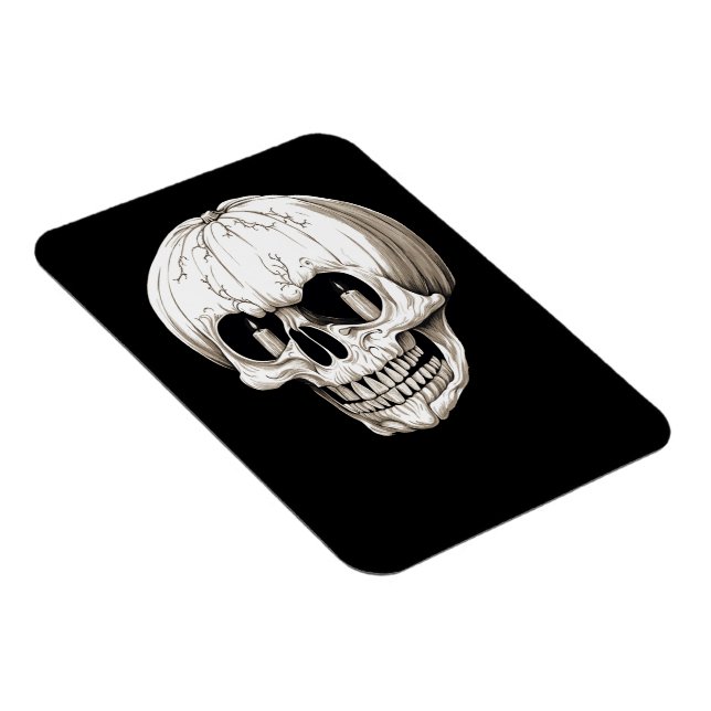 Jack O Lantern Cranium Halloween Gothic Magnet (Right Side)