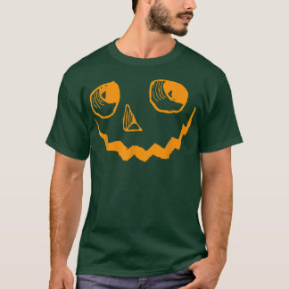 Jack O Lantern Cute Carved Pumpkin Face Halloween  T-Shirt
