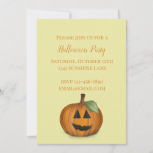 Jack-o'-lantern dans Citrouille Patch Faire-part