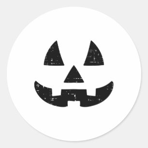 Jack O Lantern Face Cute Halloween Costume Men Wom Classic Round Sticker