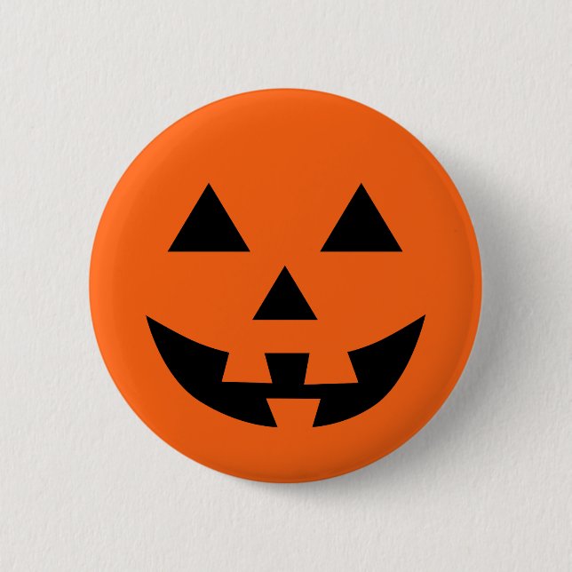 Jack O’ Lantern Face Fun Halloween 2 Inch Round Button (Front)