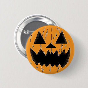 Jack-o’-Lantern Face – Halloween Button
