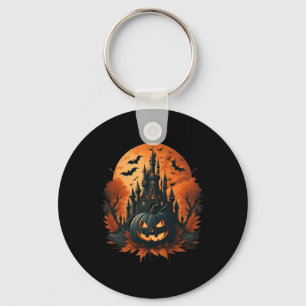 Jack O' Lantern Face Halloween Pumpkin Spooky Keychain