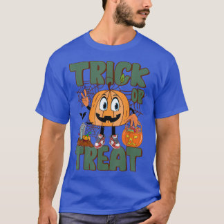 Jack O Lantern Face Pumpkin Halloween Trick or Tre T-Shirt