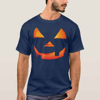 Jack O Lantern Face Pumpkin Hallowen Costume Funny T-Shirt