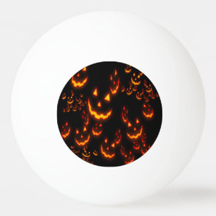 Jack O' Lantern Glowing Faces Ping Pong Ball