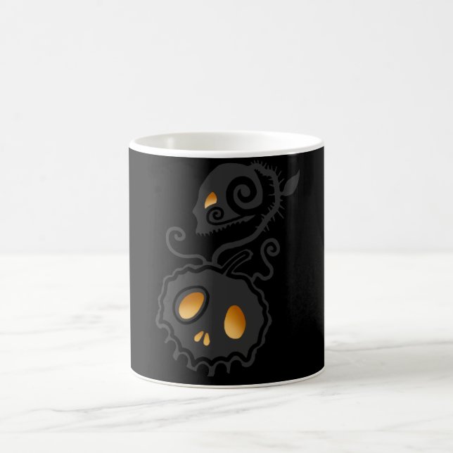 Jack O Lantern Glowing Skull Vine Coffee Mug (Center)