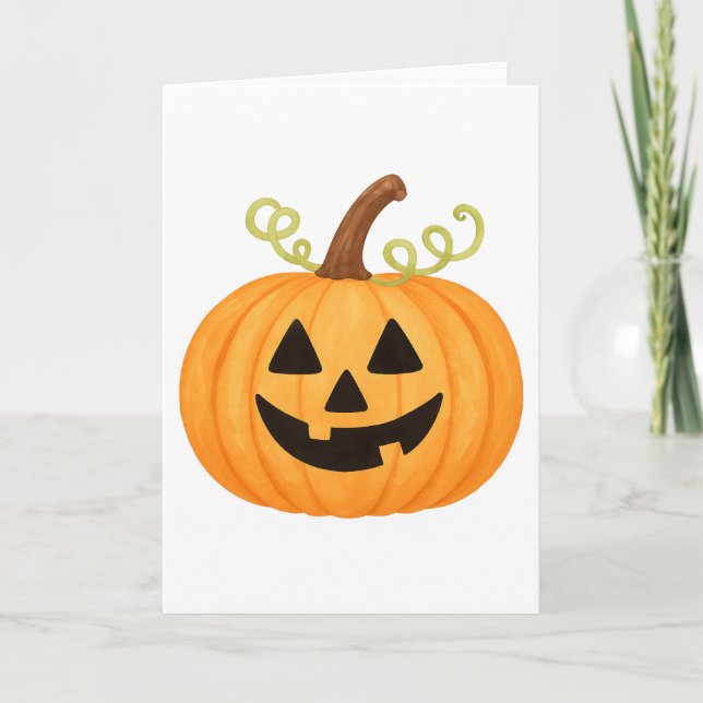 Jack-o’-Lantern Halloween  Card (Front)