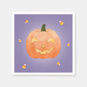 Jack-O-Lantern Halloween Paper Napkin