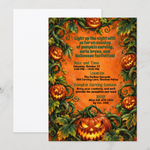 Jack-o'-lantern Halloween Party Invitation