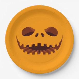 Jack o' Lantern Halloween Party Paper Plate