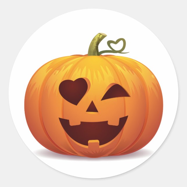 jack-o-lantern Halloween Pumpkin Classic Sticker (Front)