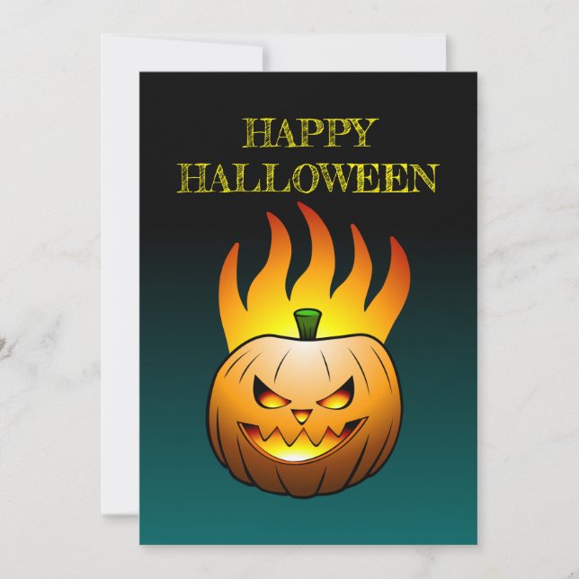 Jack-o-lantern Halloween Pumpkin Invitation (Front)