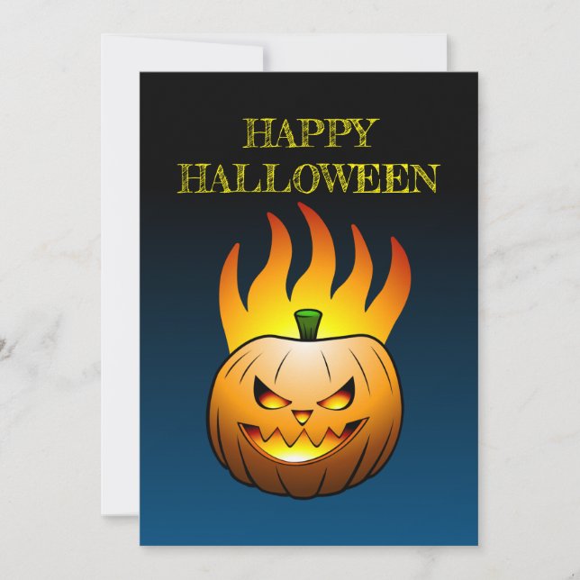 Jack-o-lantern Halloween Pumpkin Invitation (Front)