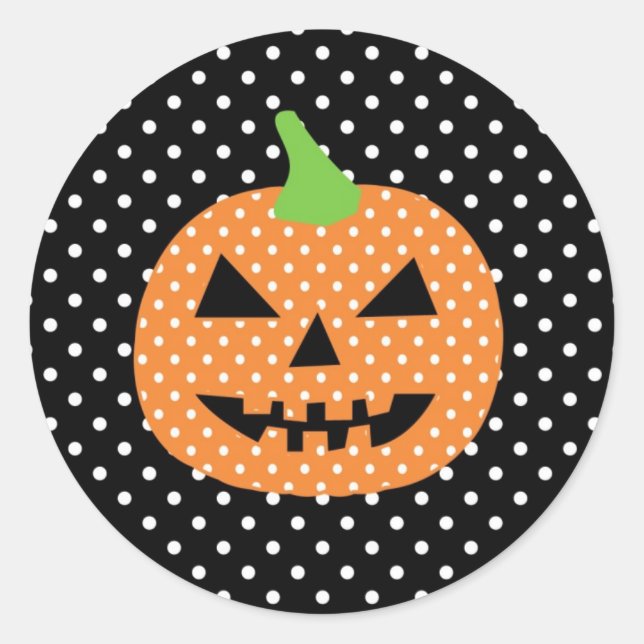 Jack-O-Lantern Halloween Sticker (Front)