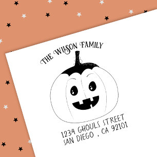 Jack-O-Lantern Halloween Wood Art Stamp