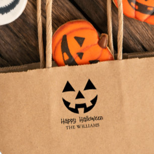 JACK O LANTERN HAPPY HALLOWEEN FAMILY NAME SELF-INKING STAMP