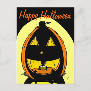 Jack o' Lantern "Happy Halloween" Postcard