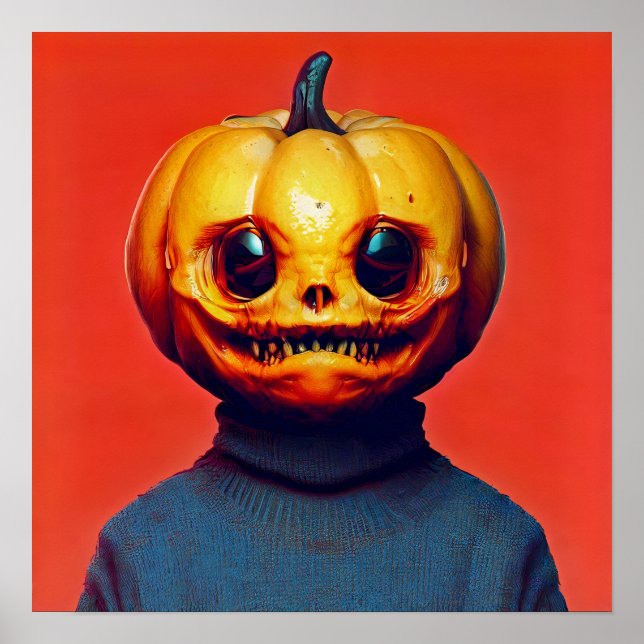 Jack-O'-Lantern Humanoid Poster (Front)