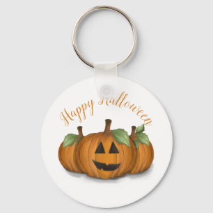 Jack O Lantern in Pumpkin Patch Keychain
