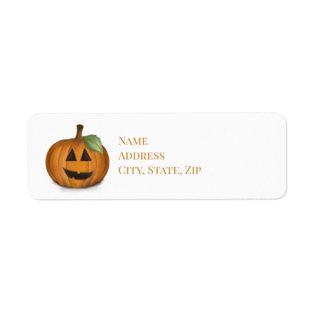 Jack O Lantern in Pumpkin Patch Label (Front)