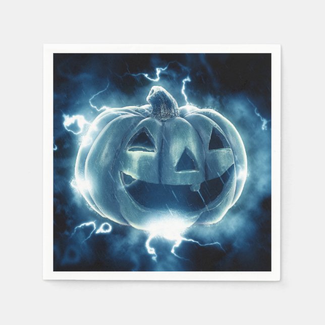  jack-o-lantern in the rain napkin (Front)
