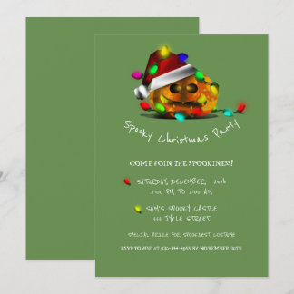 JACK-O'-LANTERN INVITATION ÉFFRAYANTE DU PARTI NOË