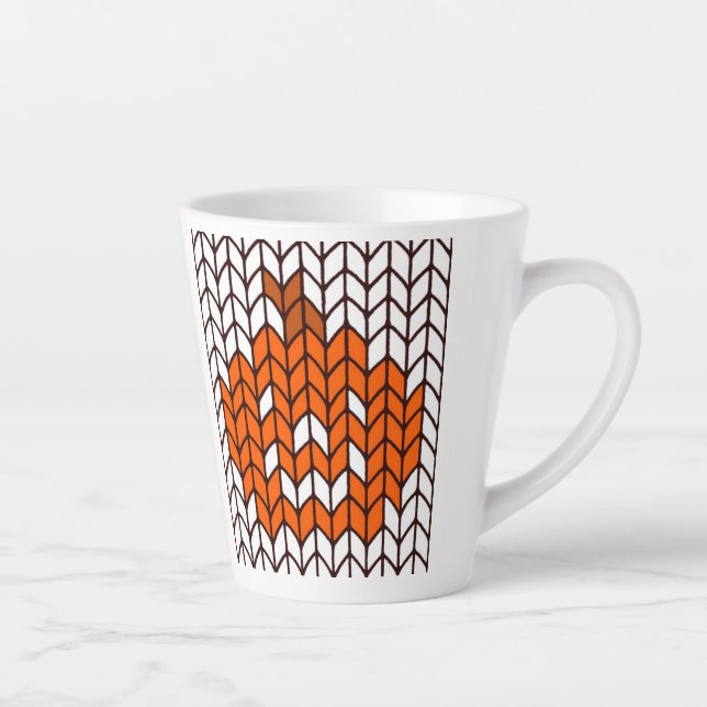 JACK-O-LANTERN KNIT Latte Mug  (Right)