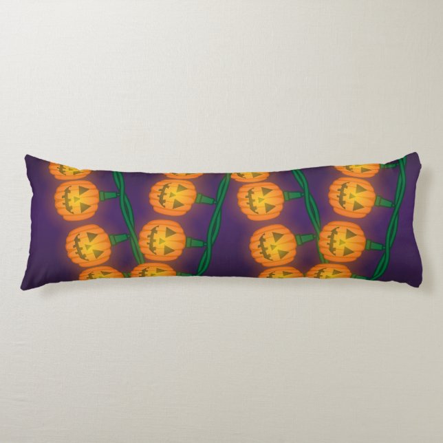 Jack O Lantern Lights Body Pillow (Front)