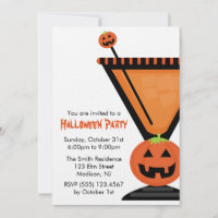 Jack-o'-lantern Martini Halloween Invitations