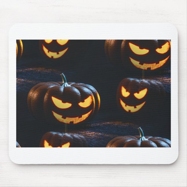 jack o lantern mouse pad (Front)