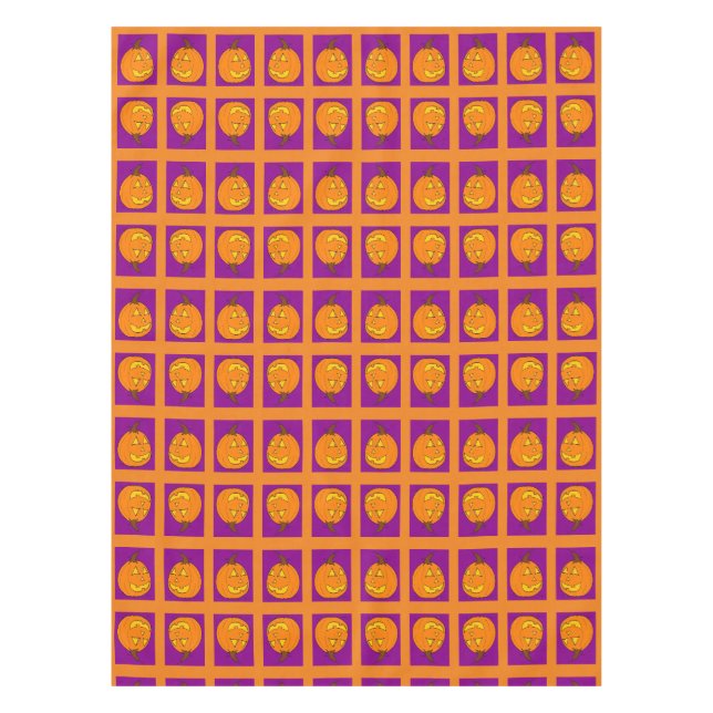 Jack o' Lantern Nappe violette et orange (Devant)