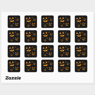 Jack-O-Lantern or Jack O’Lantern eyes and smiling  Square Sticker