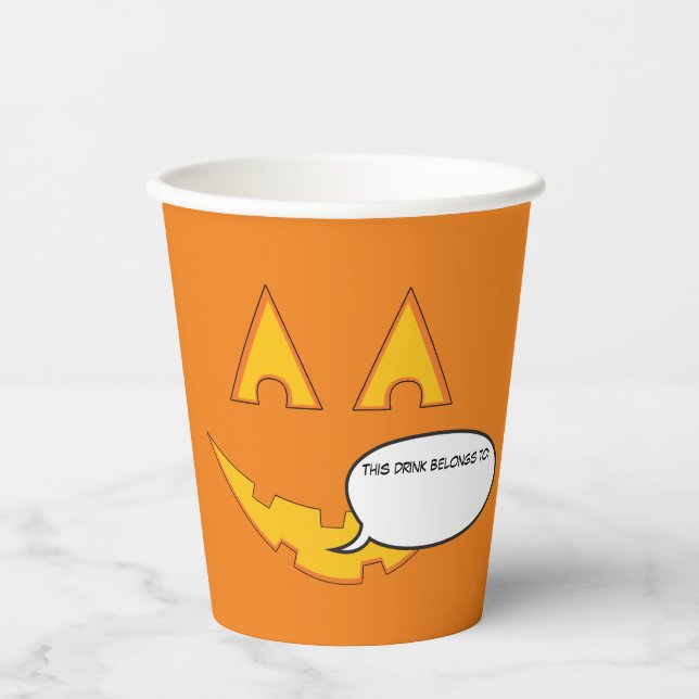 Jack-O-Lantern  Paper Cups (Front)