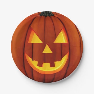 Jack-O'-Lantern Paper Plates