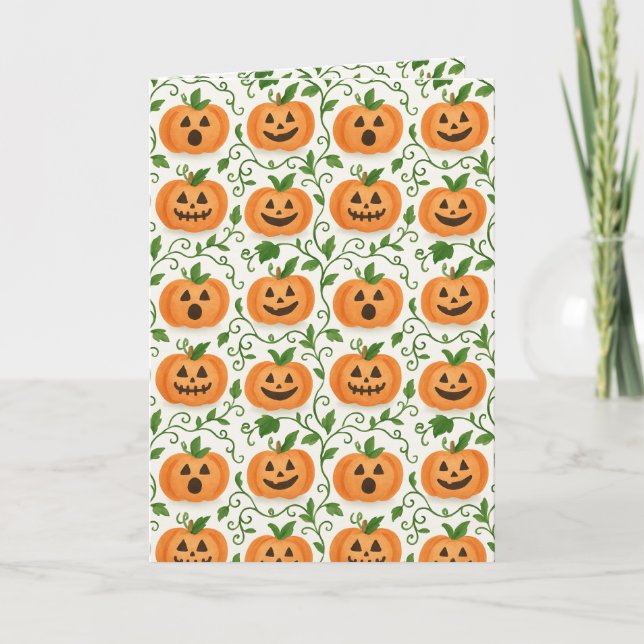 Jack-O’-Lantern patterned  Card (Front)