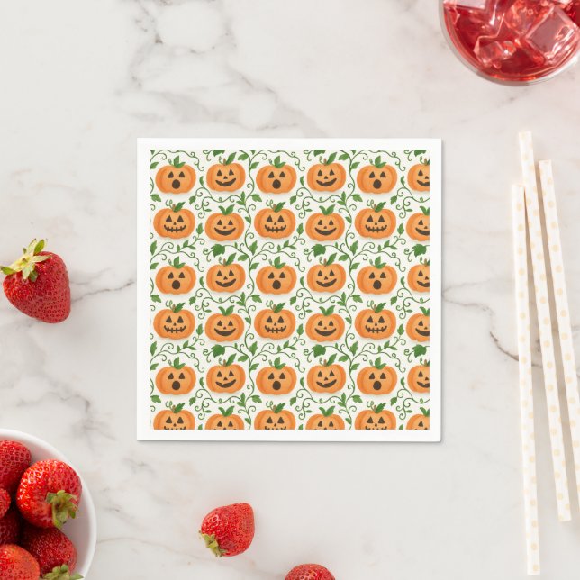 Jack-O’-Lantern patterned  Napkin (Insitu)