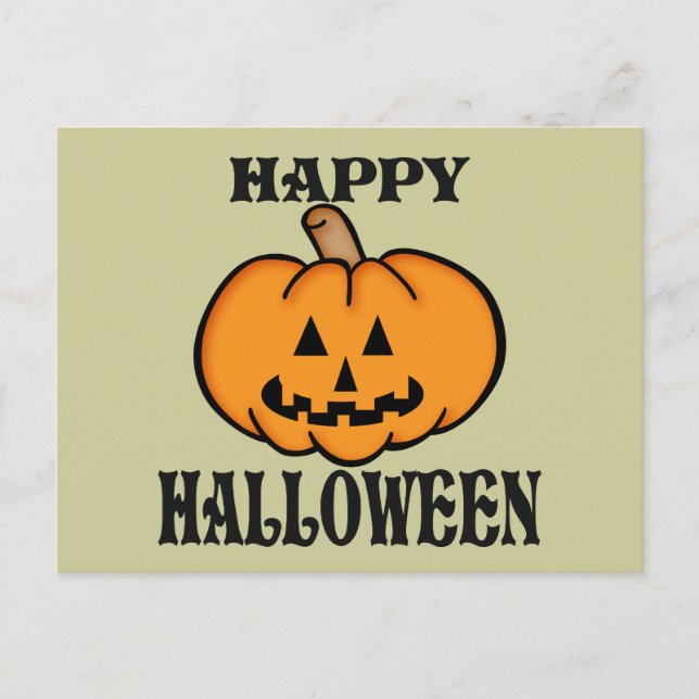 Jack O Lantern Postcard (Front)