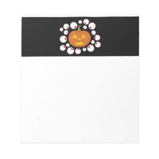 Jack-o-Lantern Pumpkin and Eyeballs in the Dark Notepad