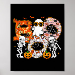 Jack O Lantern Pumpkin Boo Griddy Dance Halloween Poster