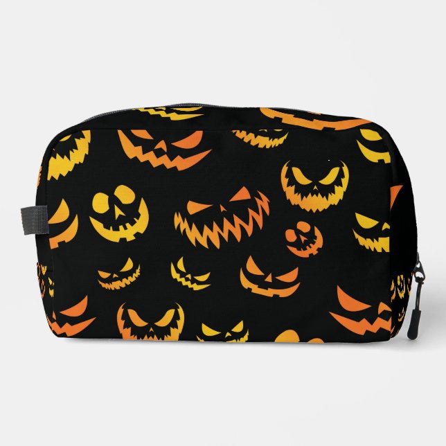 Jack O Lantern Pumpkin Face Dopp Kit (Front)