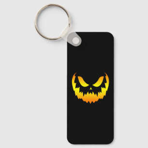Jack O Lantern Pumpkin Face Gradient Keychain