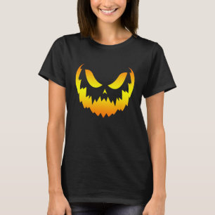 Jack O Lantern Pumpkin Face Gradient T-Shirt