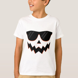 Jack O Lantern Pumpkin Face Hallowen Costume Sungl T-Shirt