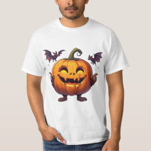 Jack O Lantern Pumpkin Halloween Bats 🎃 T-Shirt